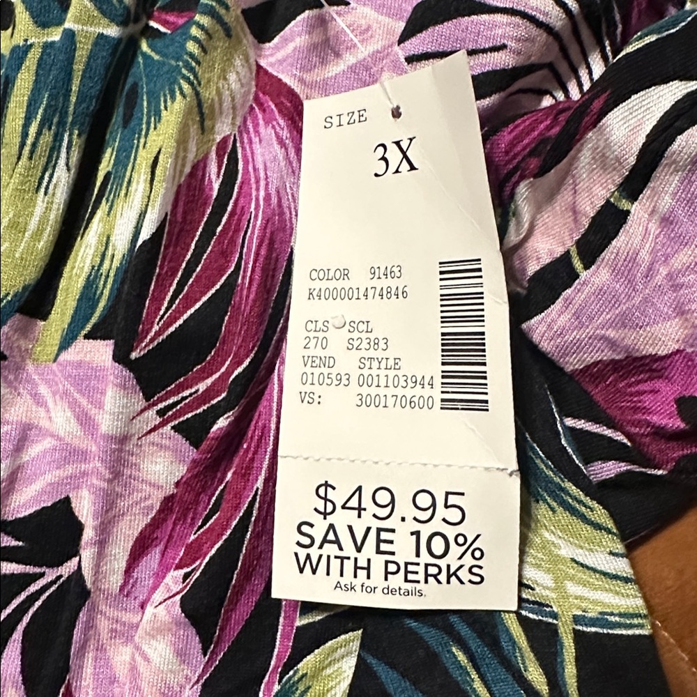 Catherines Elegant Multicolor Patterned Top - image 7